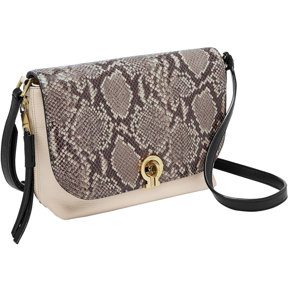 Fossil Snakeskin Crossbody. LIKE NEW.